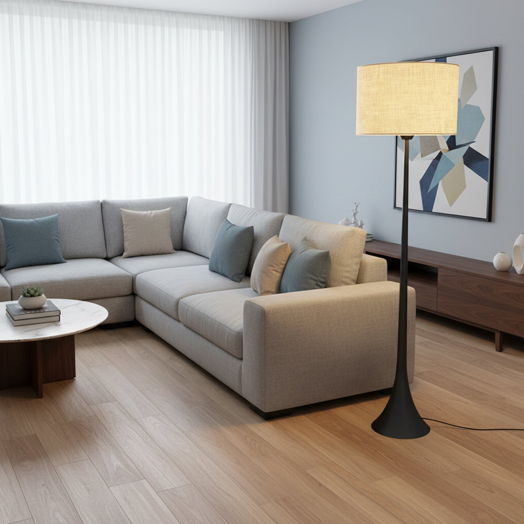Freyza - SilkAura | Elegant Modern Floor Lamp for Living Room and Bedroom