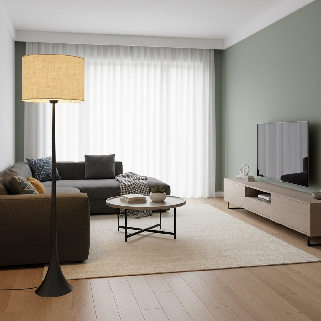 Freyza - SilkAura | Elegant Modern Floor Lamp for Living Room and Bedroom