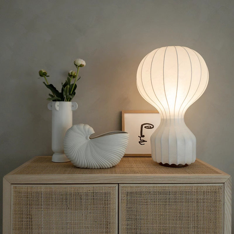 SilkenAura | Elegant Modern Fabric Table Lamp for Living Room Decor 0