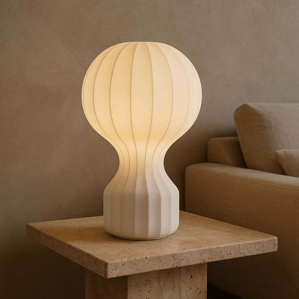 SilkenAura | Elegant Modern Fabric Table Lamp for Living Room Decor 1