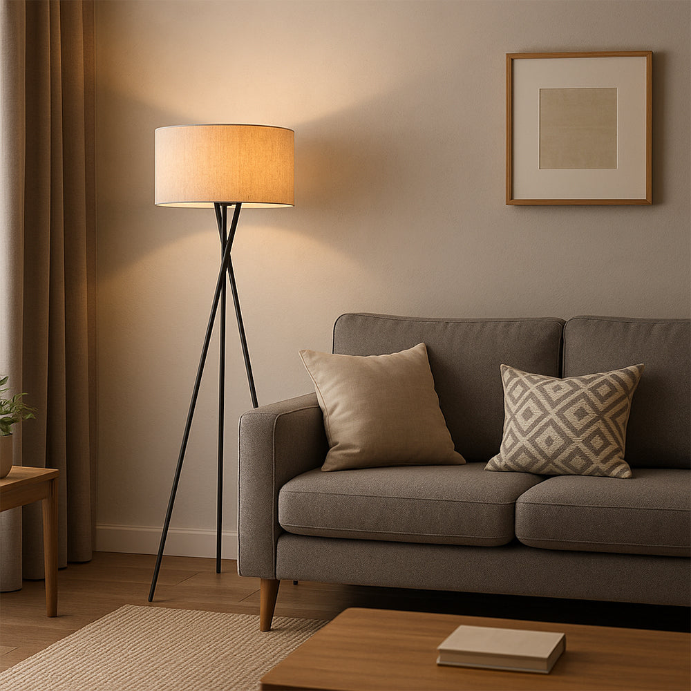 Freyza - SilkenGlow | Elegant Modern Floor Lamp for Living Room Ambiance