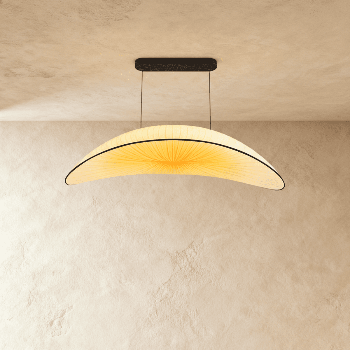 Freyza - SilkenGlow | Modern Elegant Hand-Dyed Silk Chandelier Light