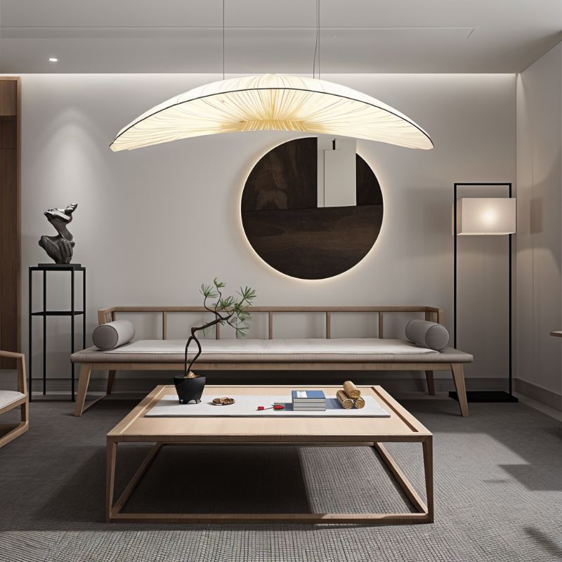 Freyza - SilkenGlow | Modern Elegant Hand-Dyed Silk Chandelier Light