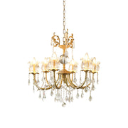 Freyza | Evynyra Lustre postmoderne de luxe en laiton et cristal – Salle à manger et salon modernes