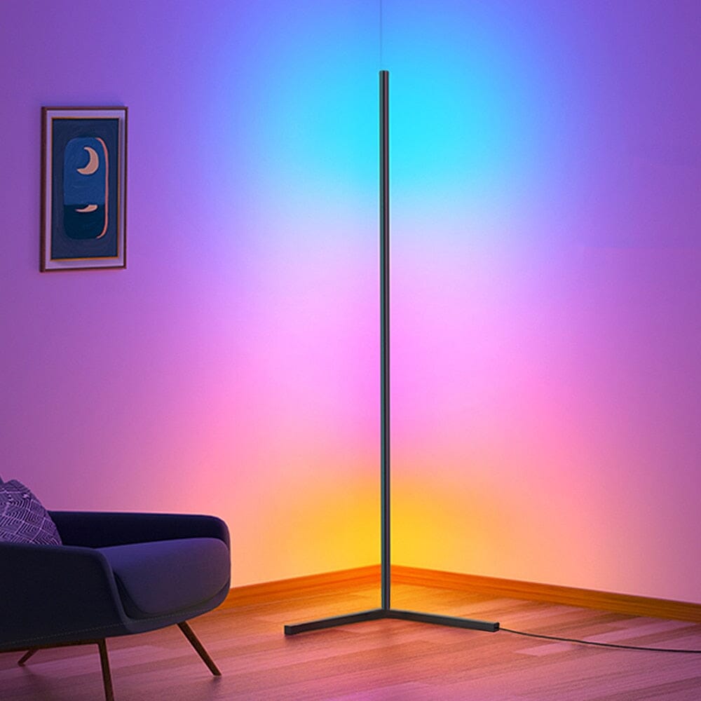 SireneGlow | Modern Black LED Floor Lamp with 16 Color Options 1