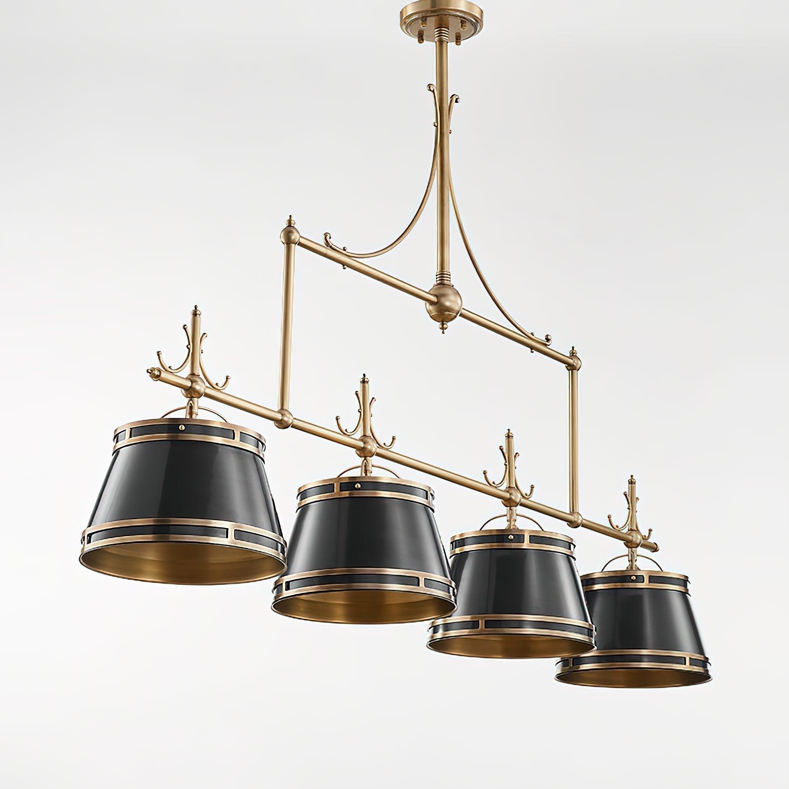 Freyza | Ulphaion Vintage Industrial Brass Chandelier – Industrial Dining Room Living Room