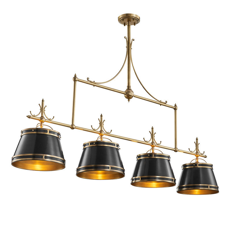 Freyza | Ulphaion Vintage Industrial Brass Chandelier – Industrial Dining Room Living Room