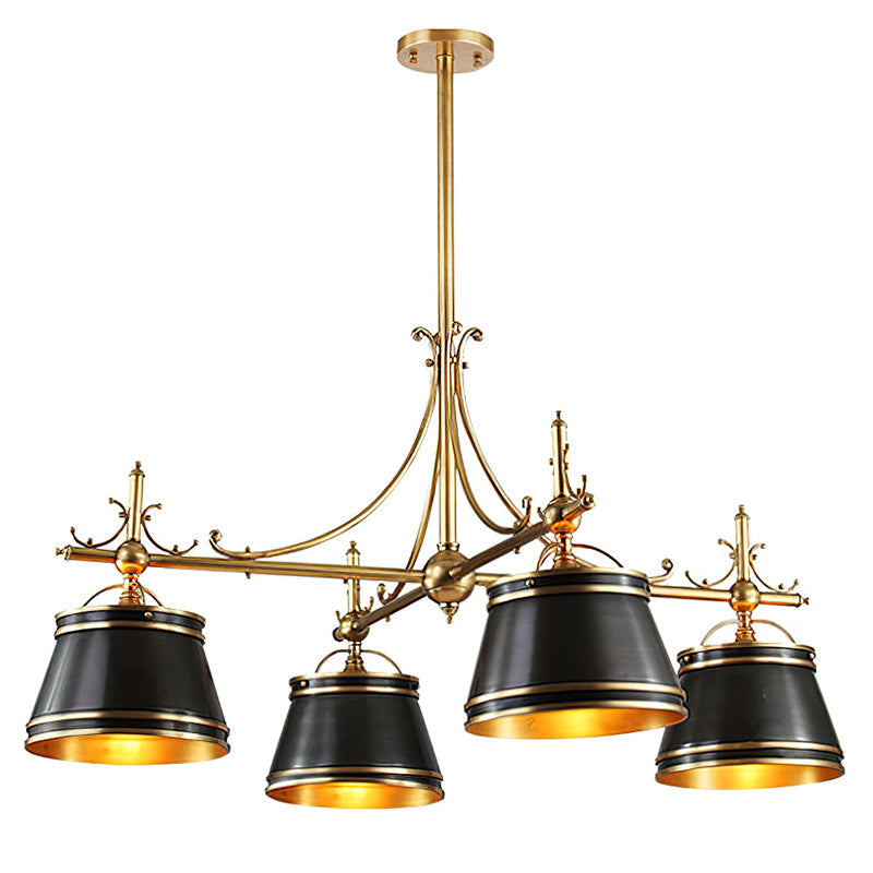 Freyza | Ulphaion Vintage Industrial Brass Chandelier – Industrial Dining Room Living Room
