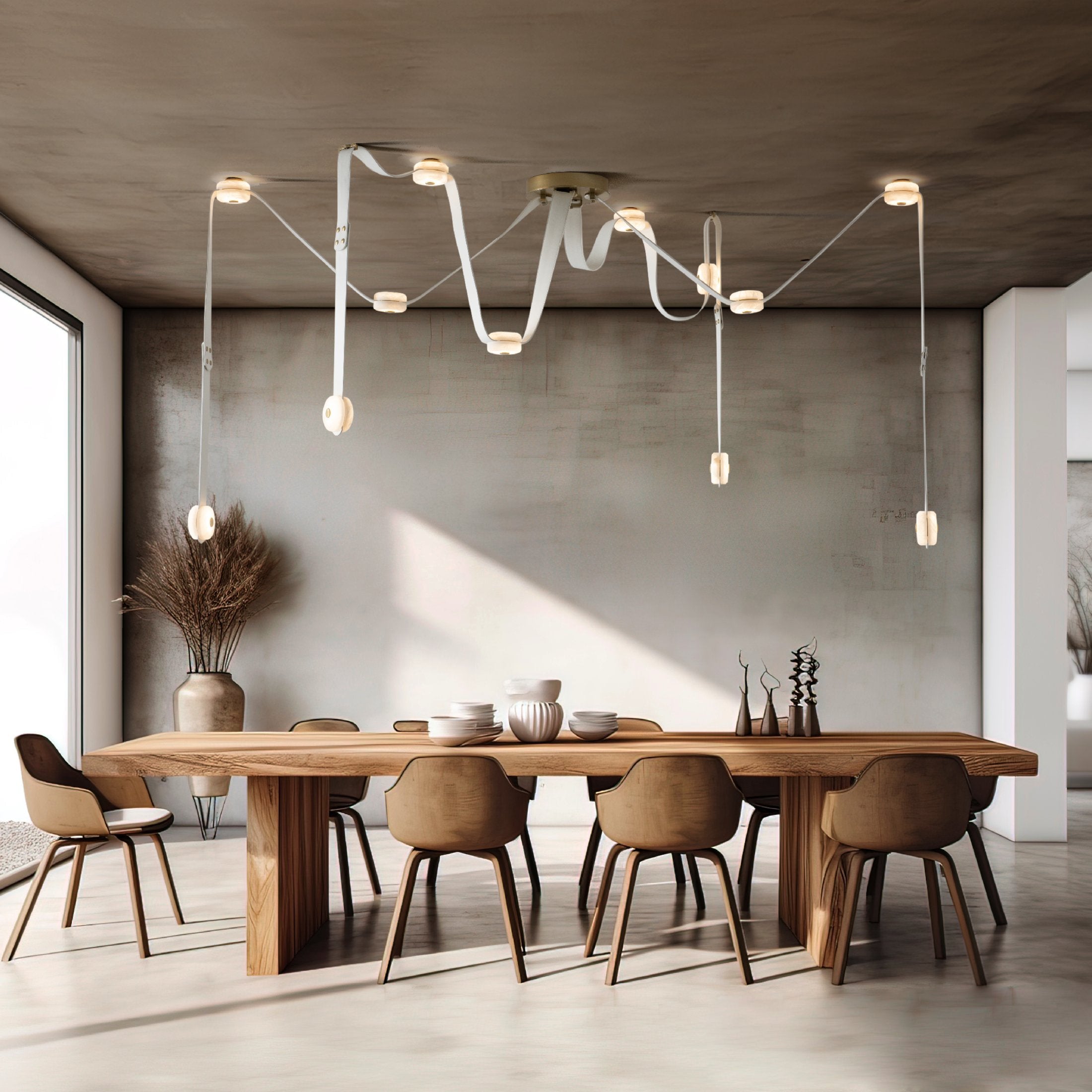 Freyza | Elraearis LED-Leder-Kronleuchter – Esszimmer Wohnzimmer