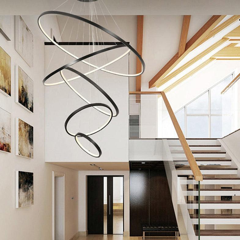 Freyza - SohoGlow | Modern Adjustable Gold Chandelier Light Fixture