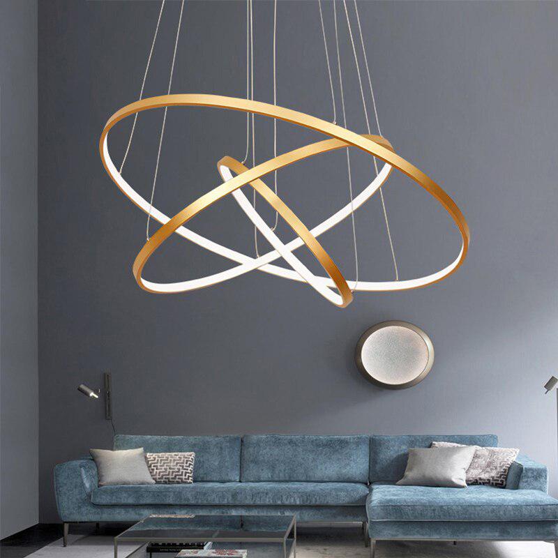 Freyza - SohoGlow | Modern Adjustable Gold Chandelier Light Fixture