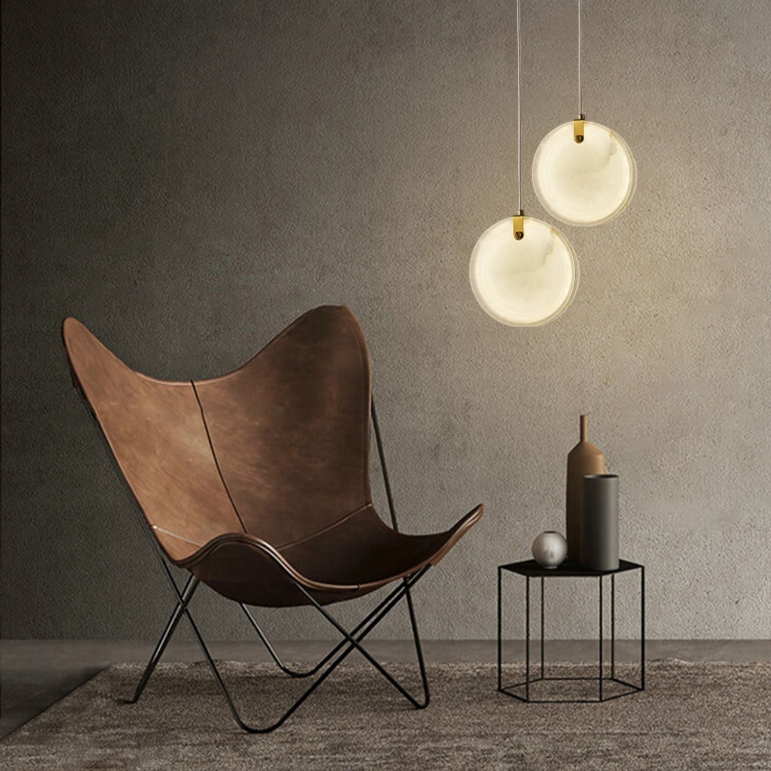 Freyza | Utalionis Brass Alabaster Brass Pendant Light – Kitchen Dining Room