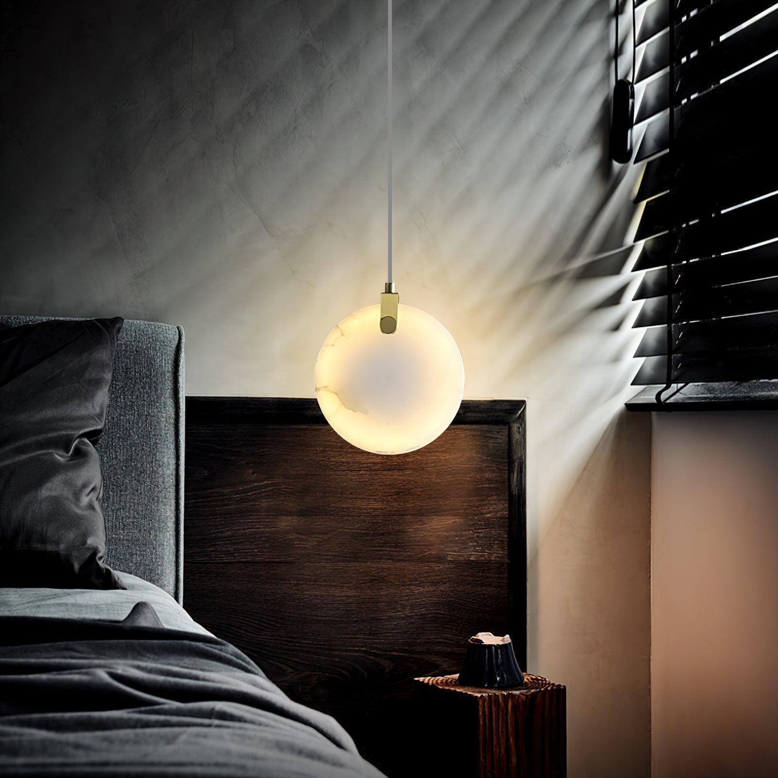 Freyza | Utalionis Brass Alabaster Brass Pendant Light – Kitchen Dining Room