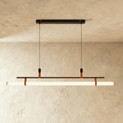 Freyza - Solin | Modern Black LED Tube Chandelier for Stylish Dining Rooms