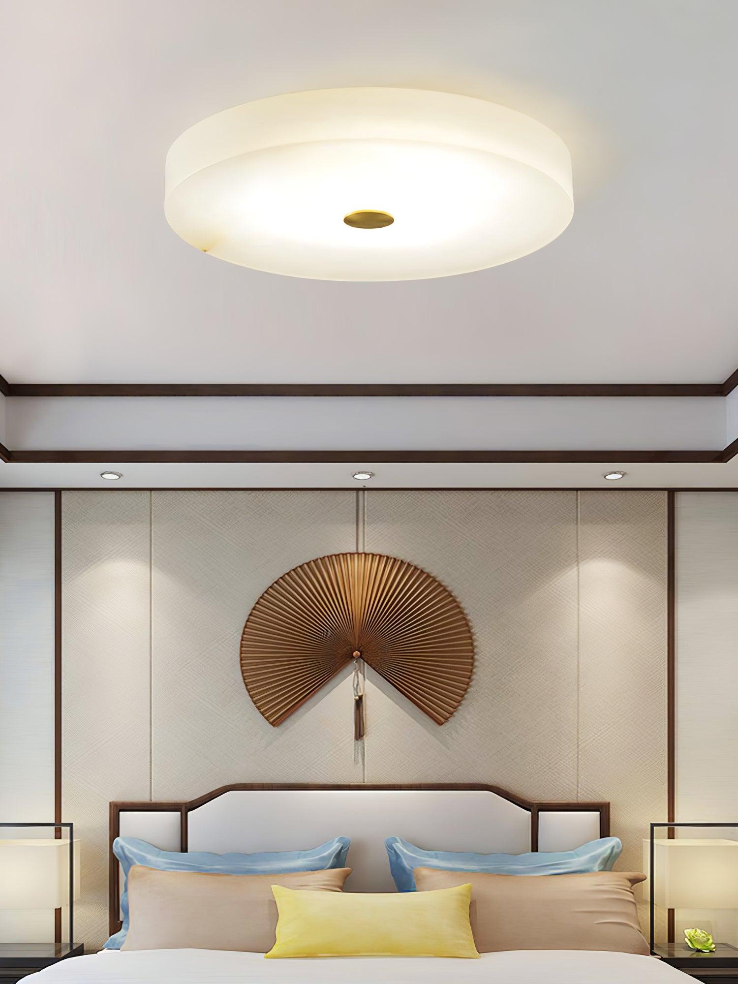 Freyza | Plafonnier en albâtre Olaean – chambre et salon