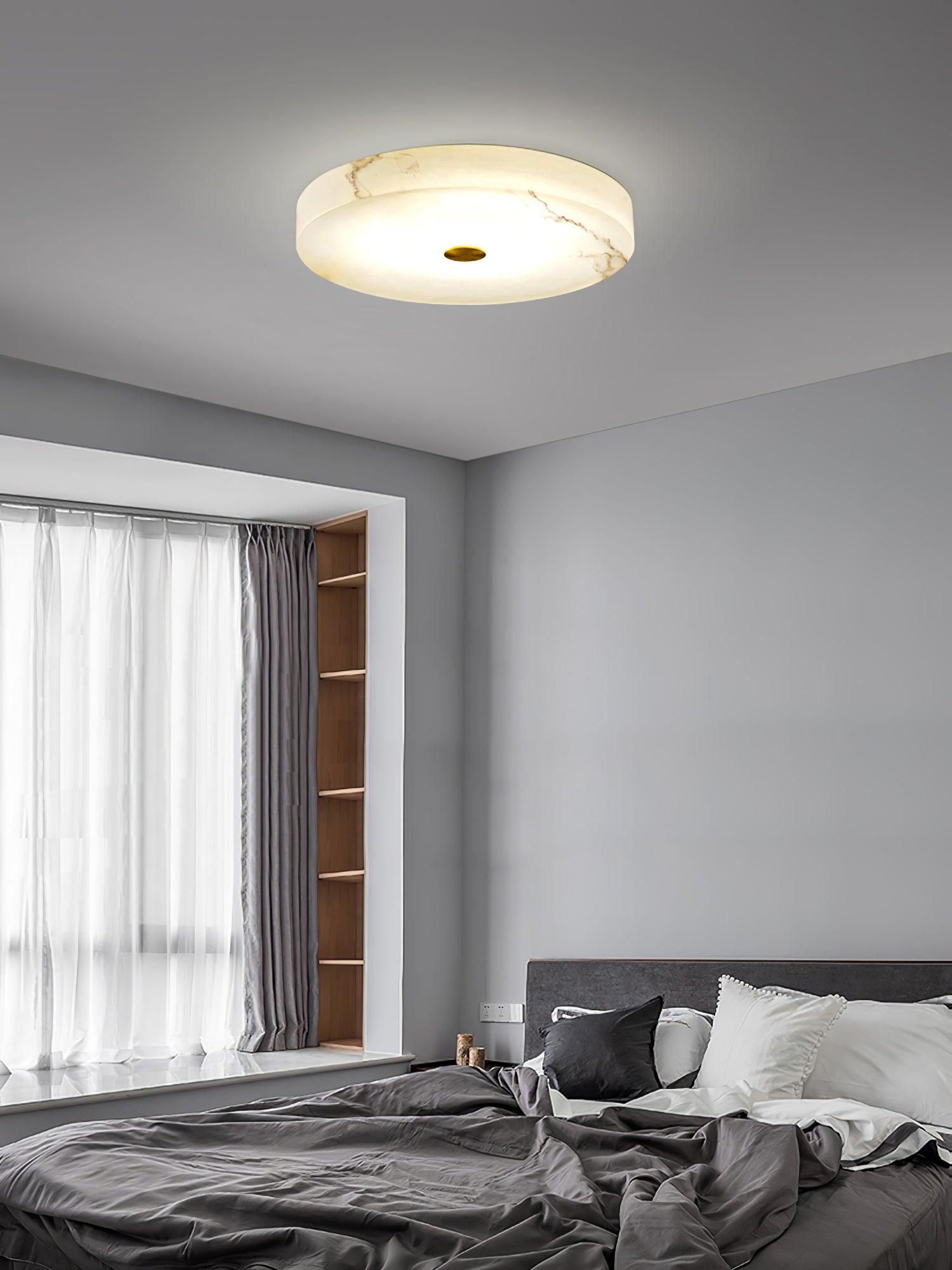 Freyza | Plafonnier en albâtre Olaean – chambre et salon