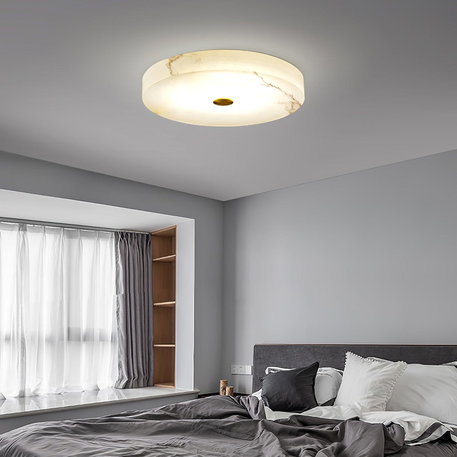 Freyza | Plafonnier en albâtre Olaean – chambre et salon
