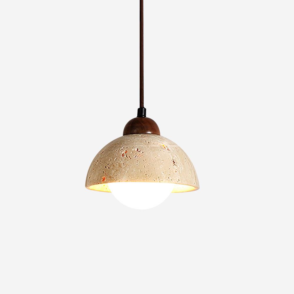 Freyza | Suspension en bois avec abat-jour en verre blanc – Lampe moderne pour cuisine et salle à manger
