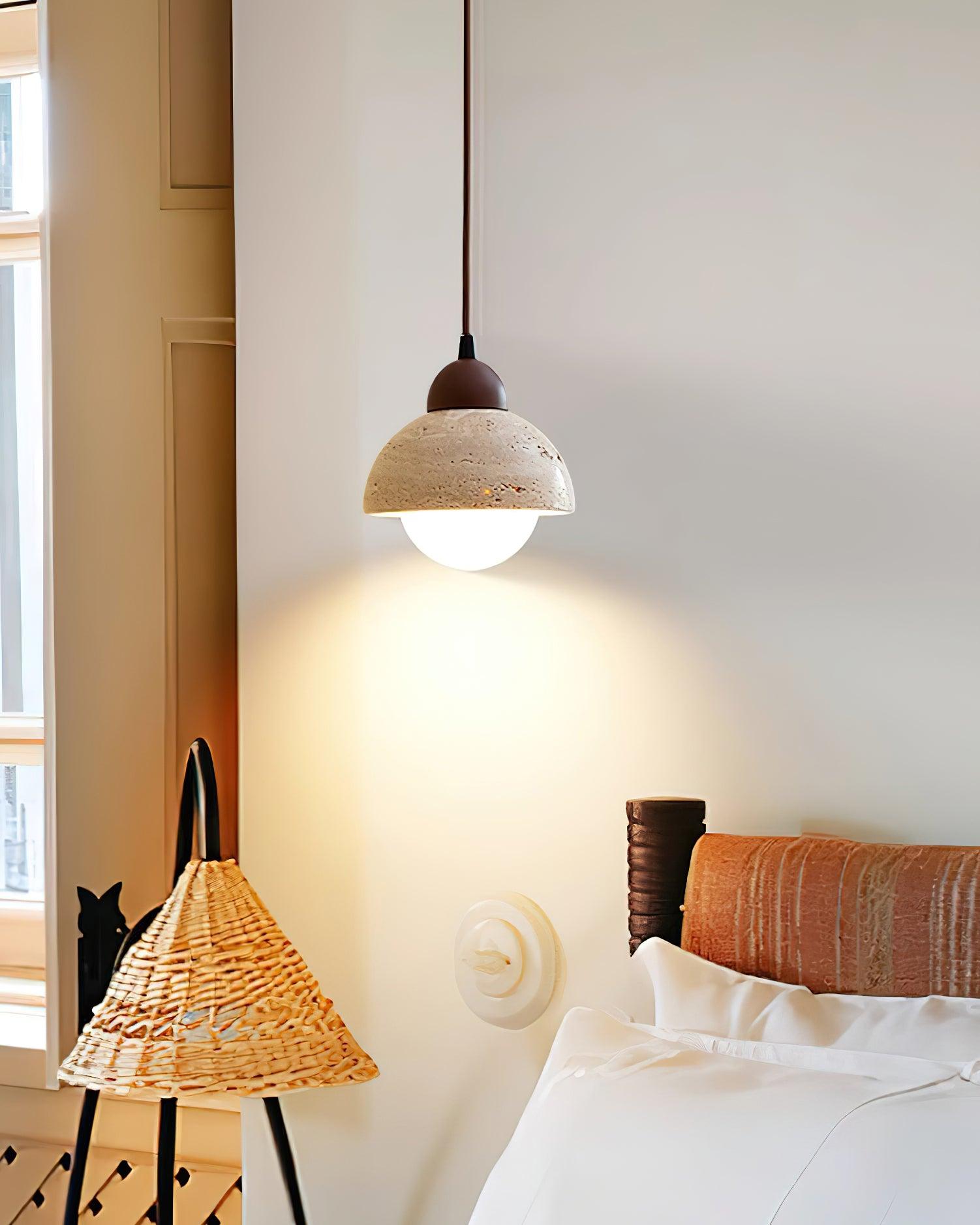 Freyza | Suspension en bois avec abat-jour en verre blanc – Lampe moderne pour cuisine et salle à manger
