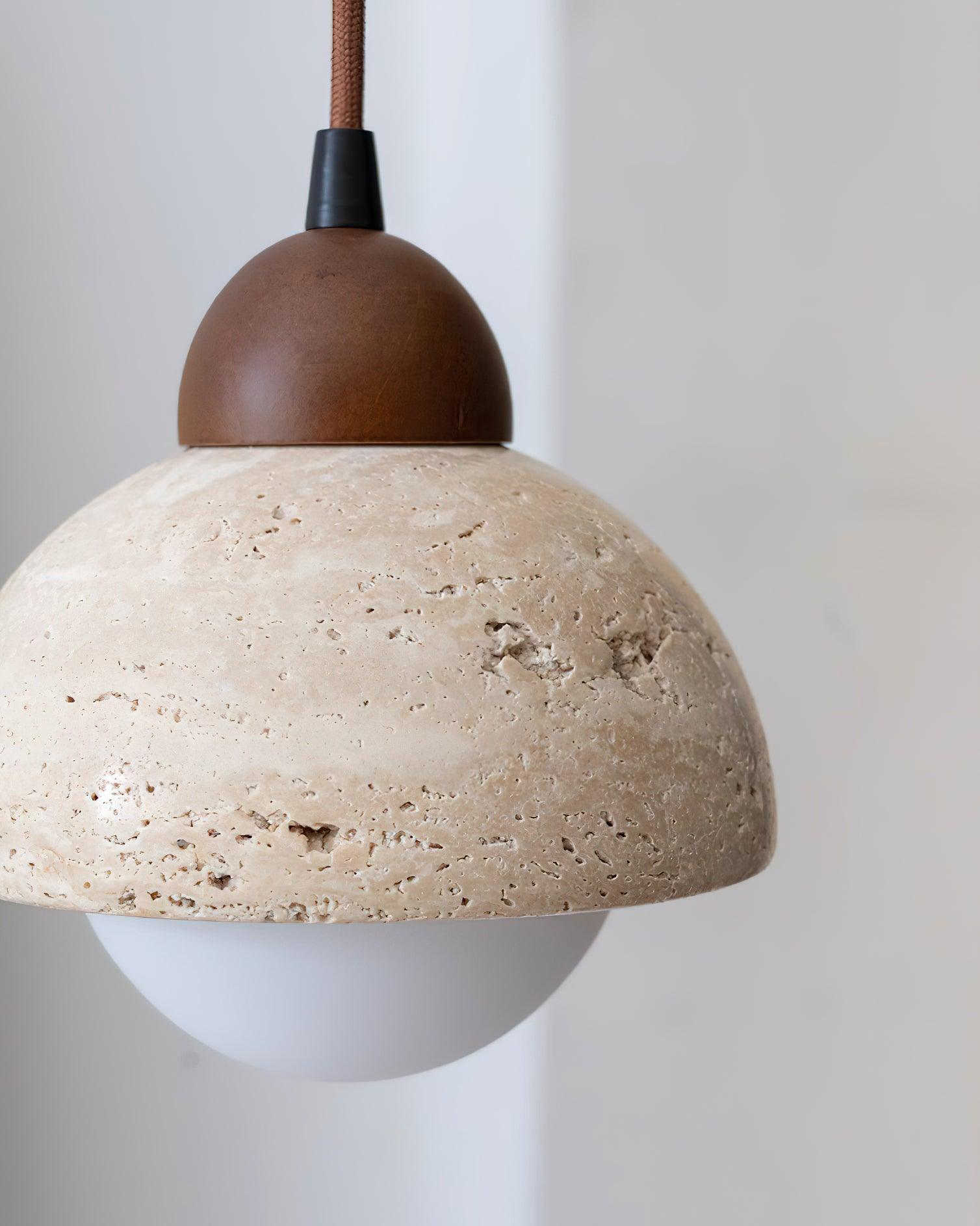 Freyza | Suspension en bois avec abat-jour en verre blanc – Lampe moderne pour cuisine et salle à manger