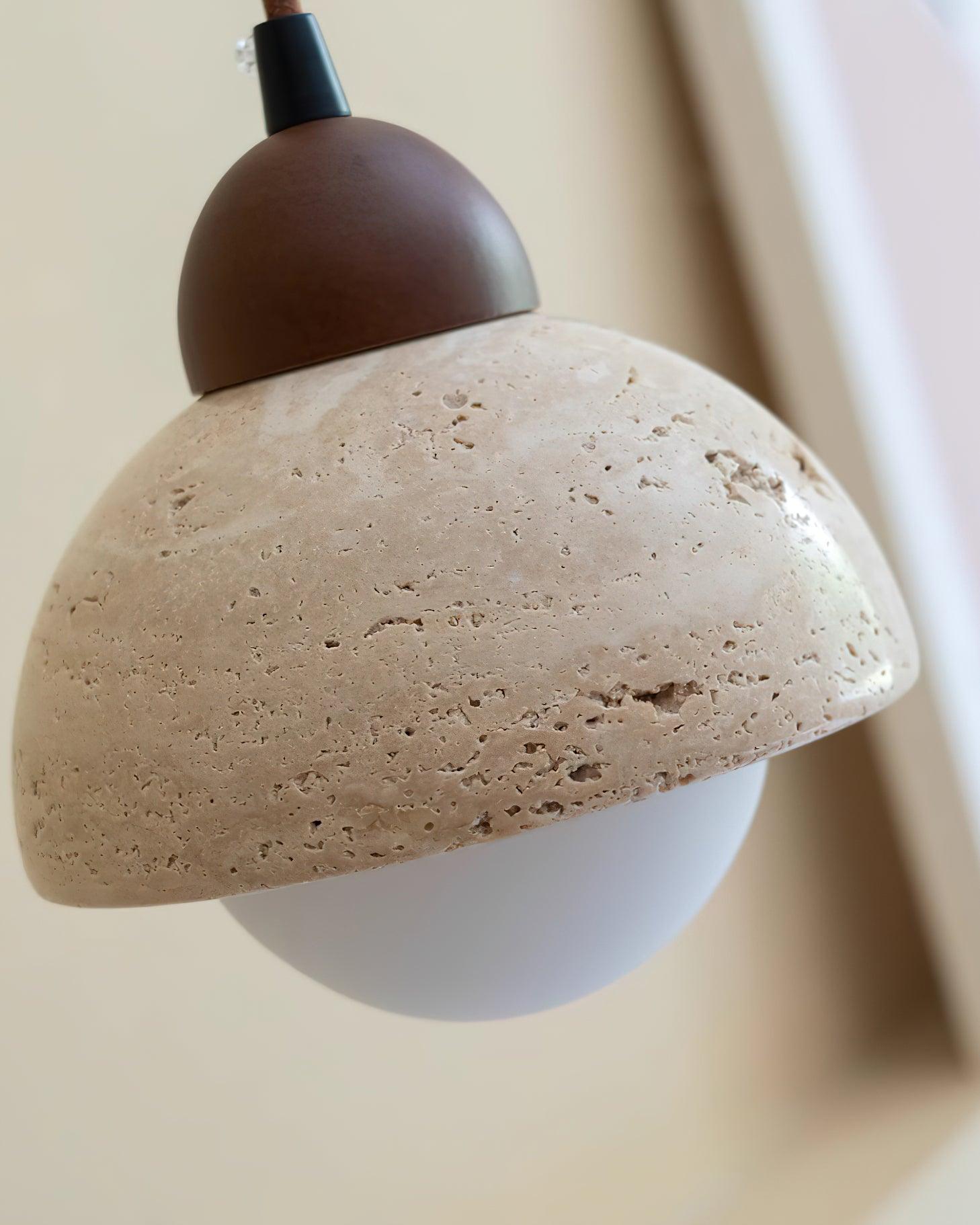Freyza | Suspension en bois avec abat-jour en verre blanc – Lampe moderne pour cuisine et salle à manger