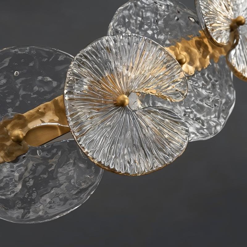 Freyza - Sovian | Elegant Sculptural Dual-Ring Glass Chandelier