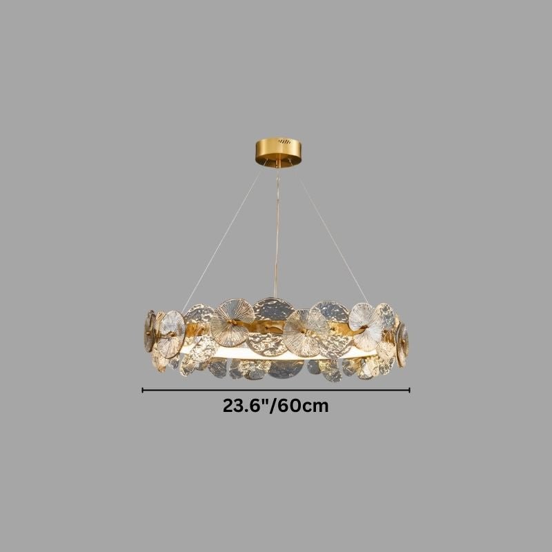 Freyza - Sovian | Elegant Sculptural Dual-Ring Glass Chandelier