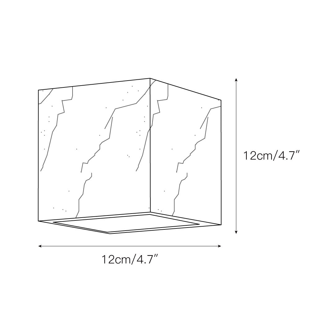 Freyza | Illaee Square Marble Marble Wall Light – Bedroom Hallway