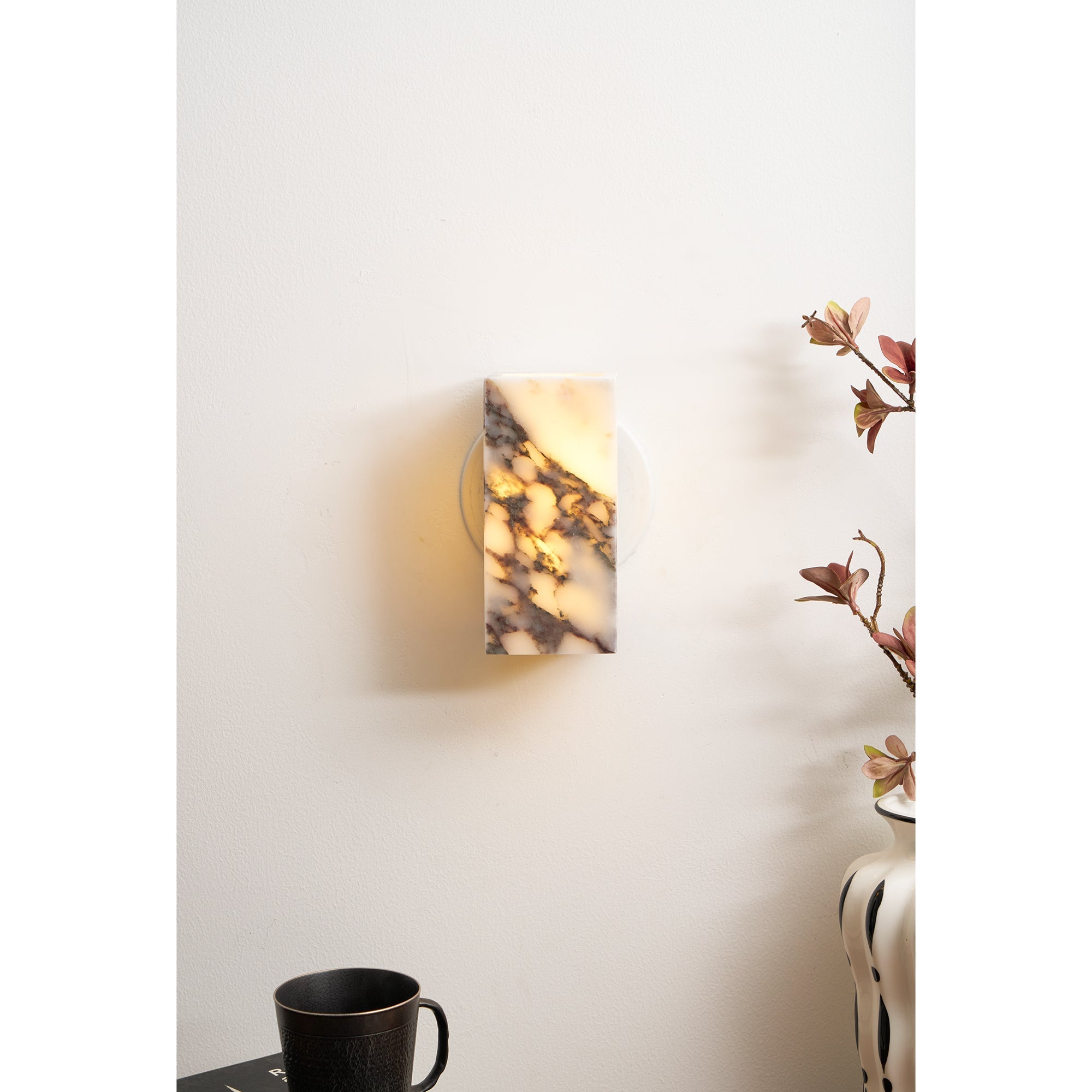 Freyza | Illaee Square Marble Marble Wall Light – Bedroom Hallway