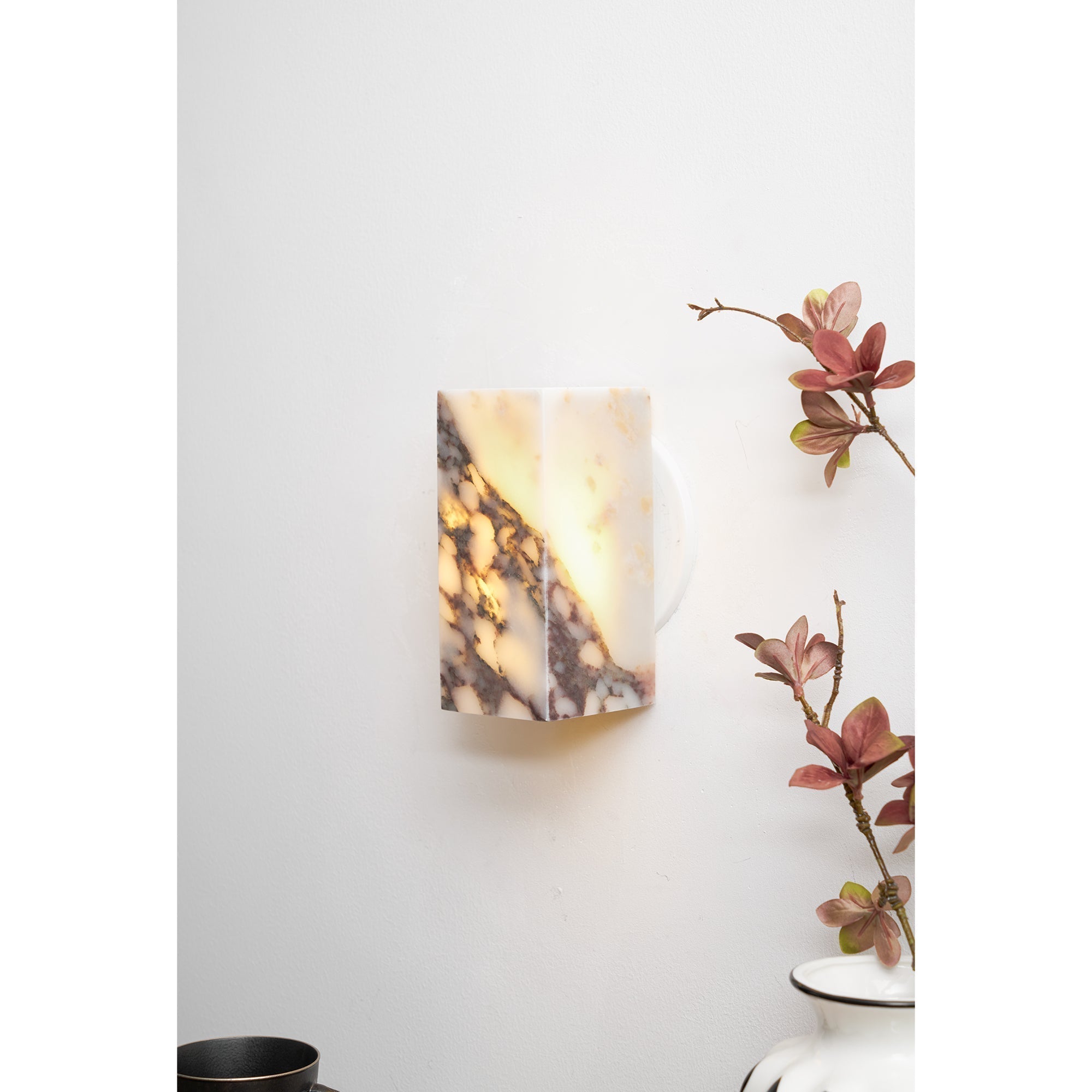 Freyza | Illaee Square Marble Marble Wall Light – Bedroom Hallway
