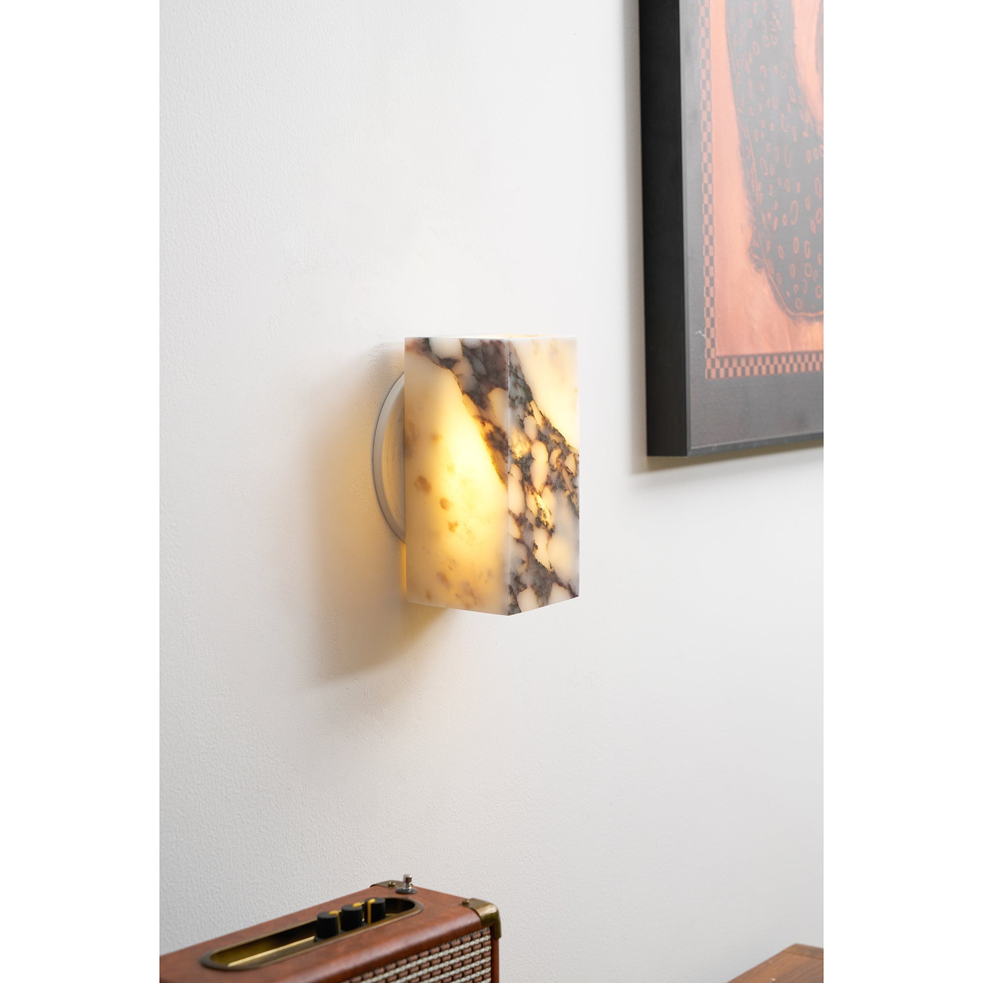 Freyza | Illaee Square Marble Marble Wall Light – Bedroom Hallway