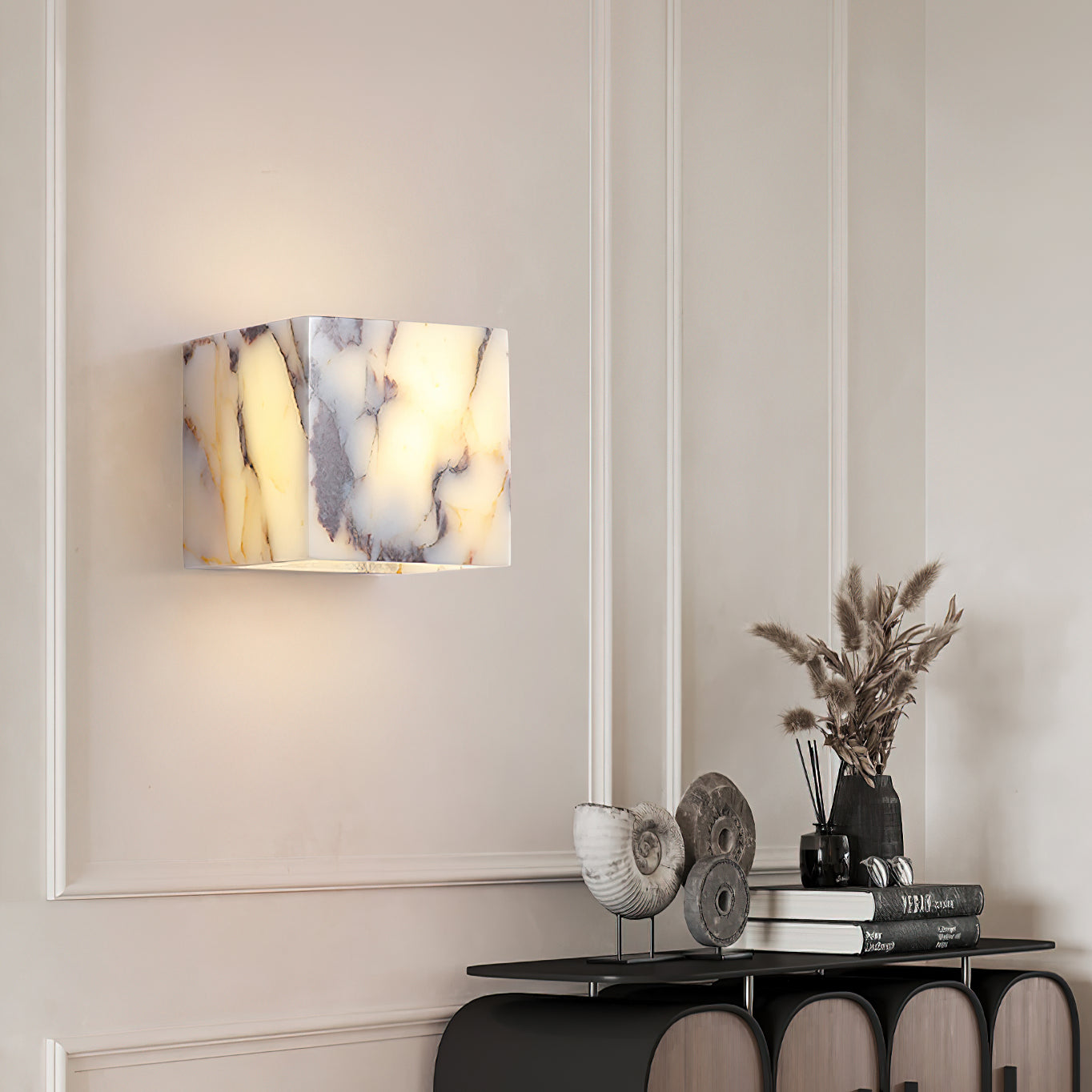 Freyza | Illaee Square Marble Marble Wall Light – Bedroom Hallway