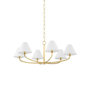 Freyza | Klassischer Vintage-Stoff-Kronleuchter Fleur – Vintage-Esszimmer-Wohnzimmer