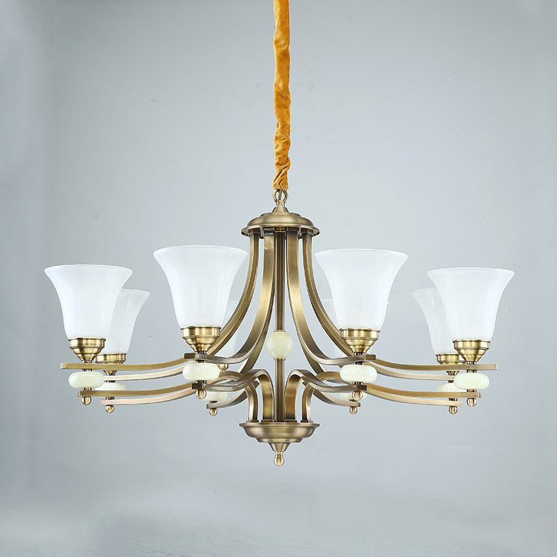 Freyza | Cizorila Postmodern Luxury Brass Glass Chandelier – Modern Dining Room Living Room
