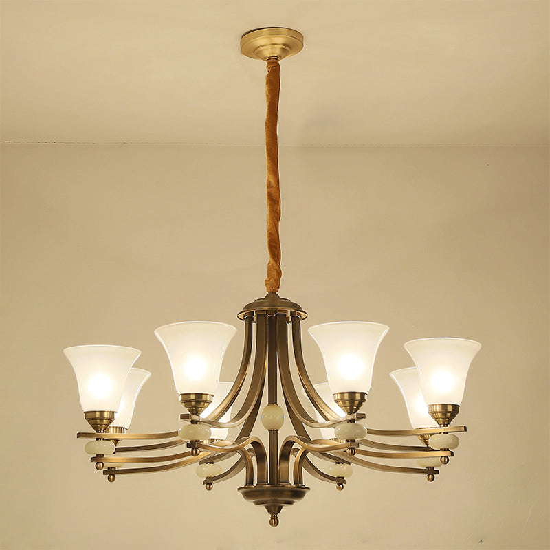 Freyza | Cizorila Postmodern Luxury Brass Glass Chandelier – Modern Dining Room Living Room