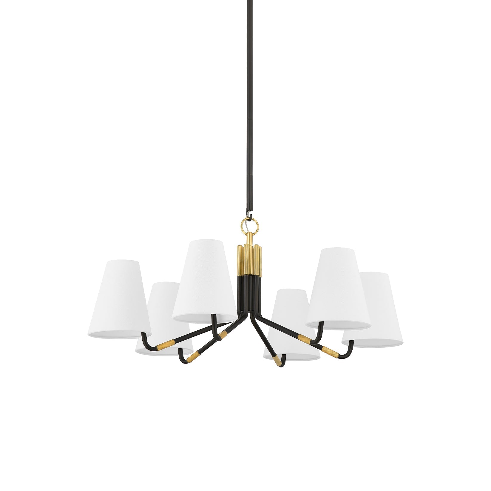 Freyza | Stanwyck Vintage Industrial Fabric Chandelier – Industrial Dining Room Living Room