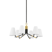 Freyza | Stanwyck Vintage Industrial Fabric Chandelier – Industrial Dining Room Living Room