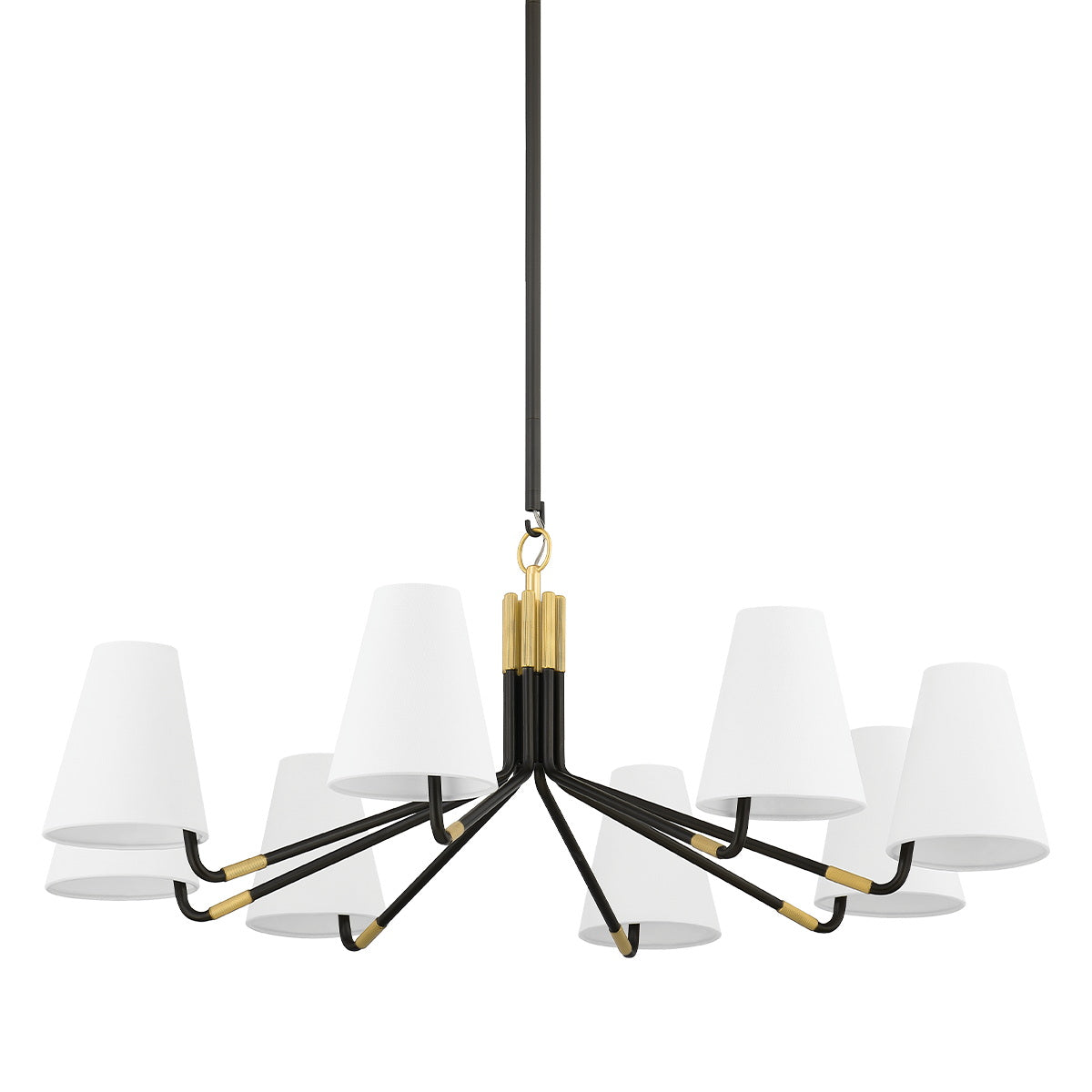 Freyza | Stanwyck Vintage Industrial Fabric Chandelier – Industrial Dining Room Living Room
