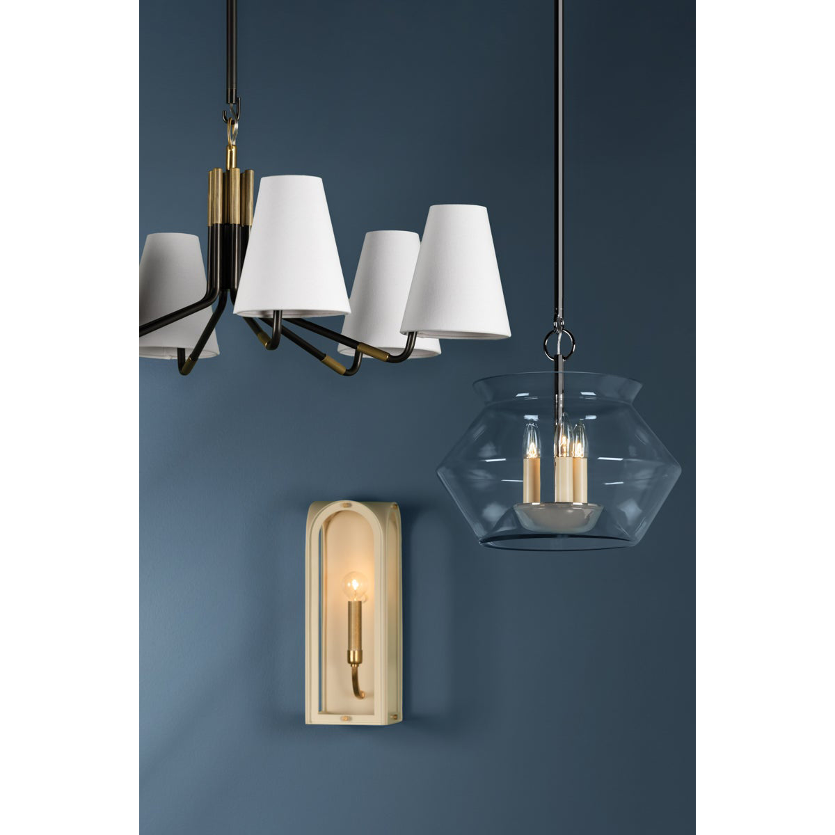 Freyza | Stanwyck Vintage Industrial Fabric Chandelier – Industrial Dining Room Living Room