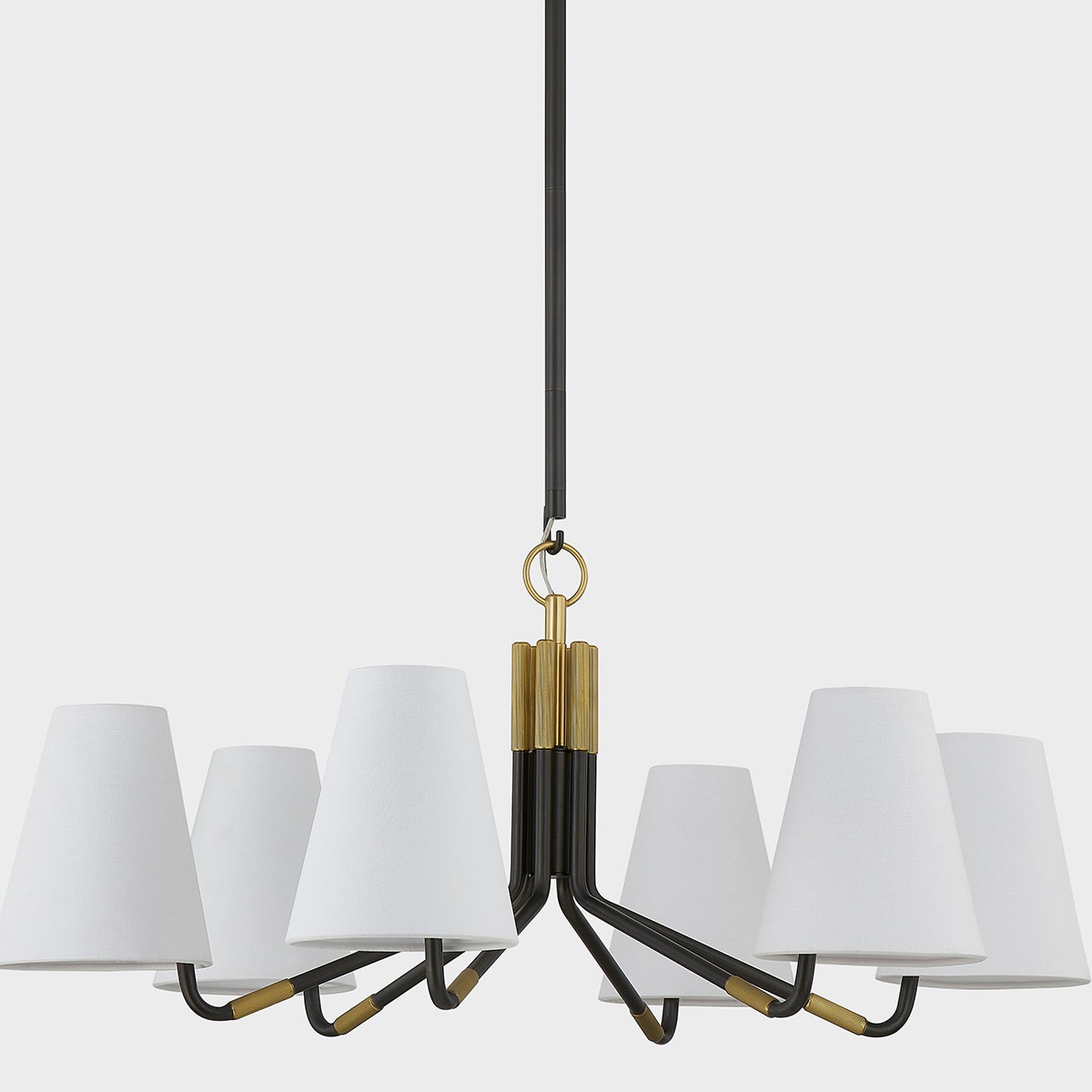 Freyza | Stanwyck Vintage Industrial Fabric Chandelier – Industrial Dining Room Living Room