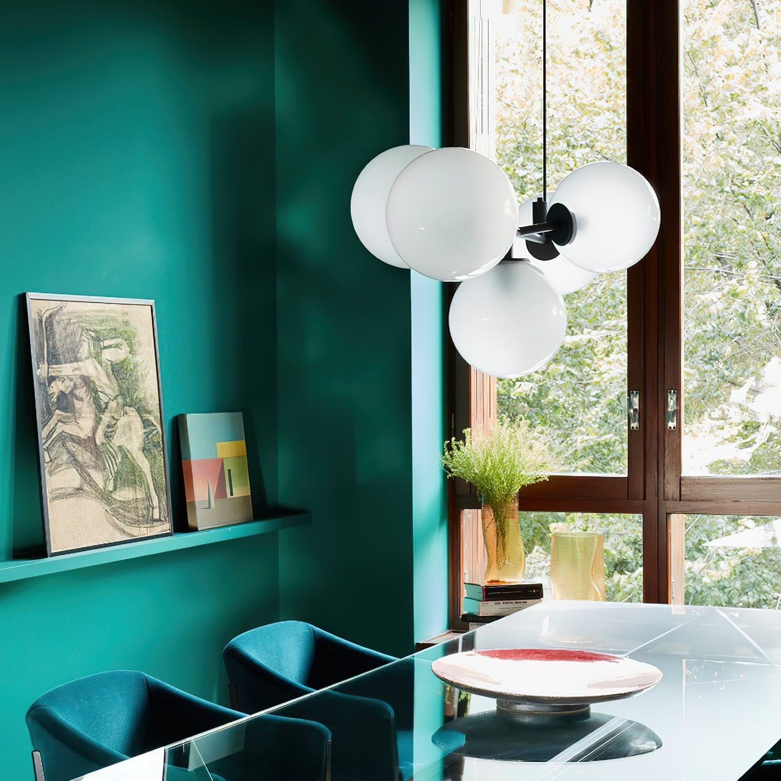 Freyza | Ilmaros Nordic Art Glass Chandelier – Nordic Dining Room Living Room