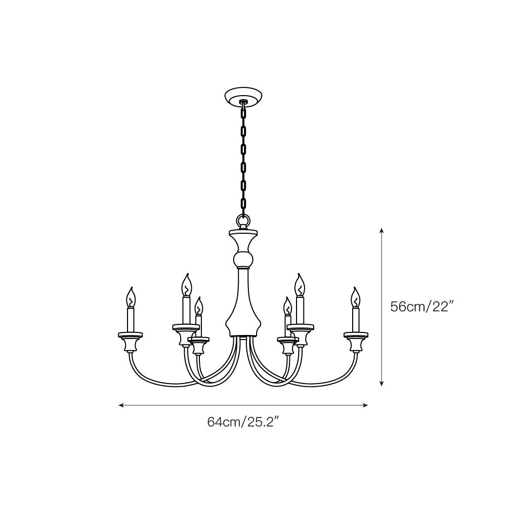 Freyza | Zatheora Vintage Stardust Wood Chandelier – Vintage Dining Room Living Room