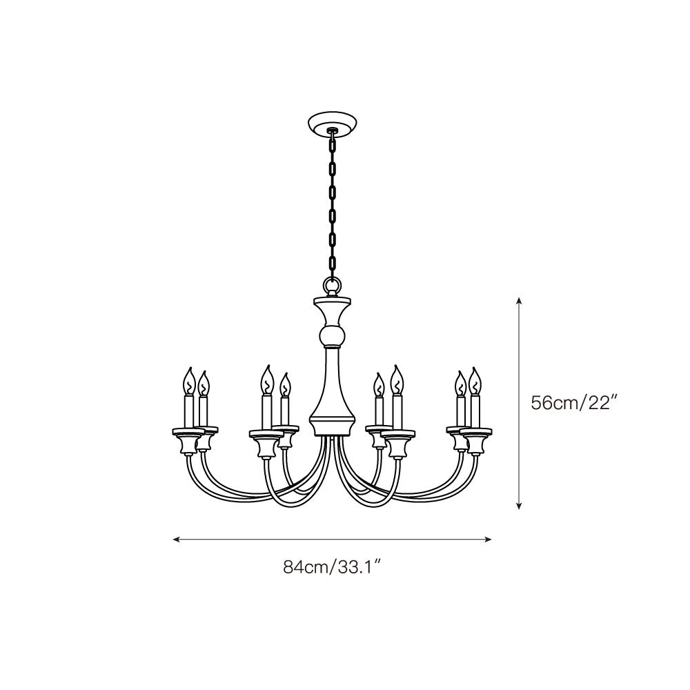 Freyza | Zatheora Vintage Stardust Wood Chandelier – Vintage Dining Room Living Room