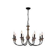Freyza | Zatheora Vintage Stardust Wood Chandelier – Vintage Dining Room Living Room