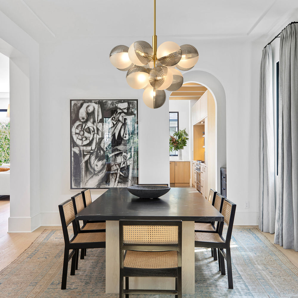 Freyza | Alvunix Statement Glass Glass Chandelier – Dining Room Living Room