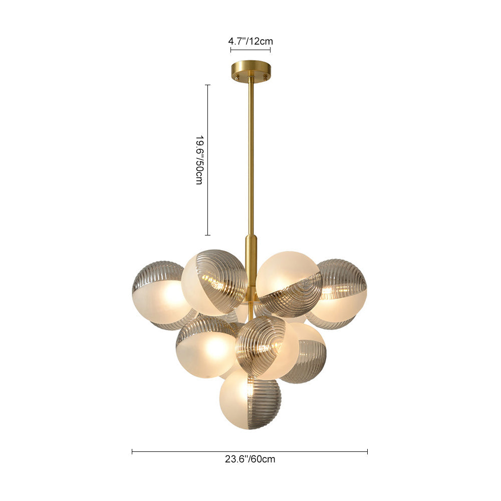 Freyza | Alvunix Statement Glass Glass Chandelier – Dining Room Living Room
