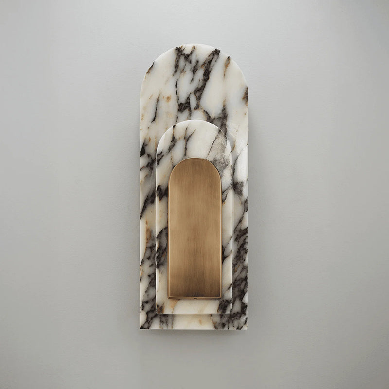 Freyza | Utheisra Island Brass Brass Marble Wall Light – Bedroom Hallway