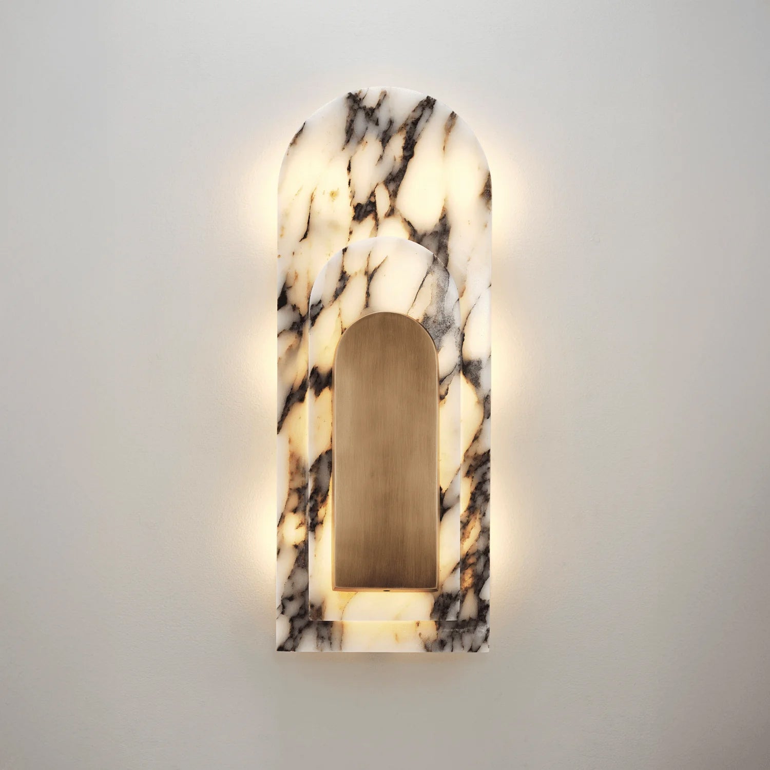 Freyza | Utheisra Island Brass Brass Marble Wall Light – Bedroom Hallway
