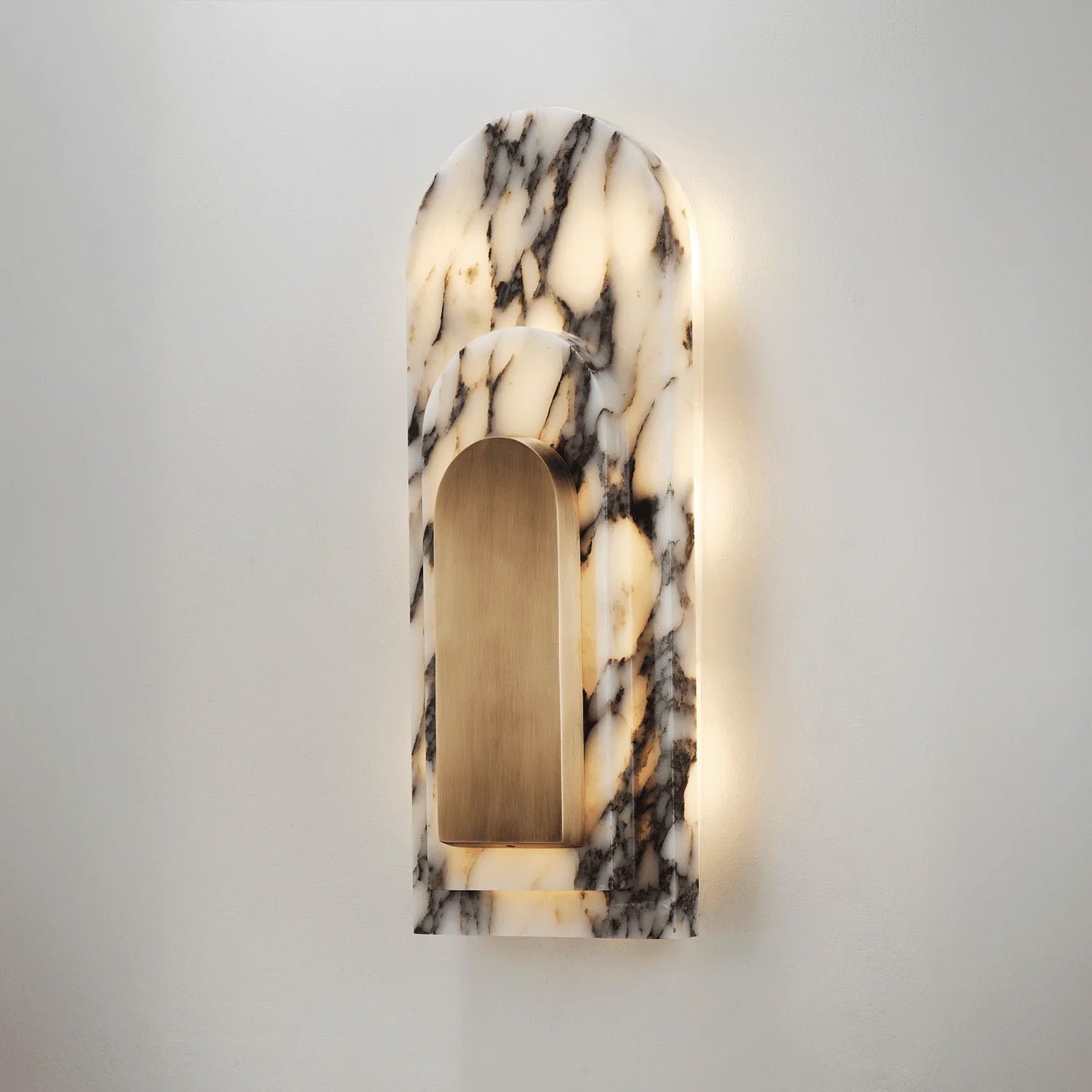 Freyza | Utheisra Island Brass Brass Marble Wall Light – Bedroom Hallway