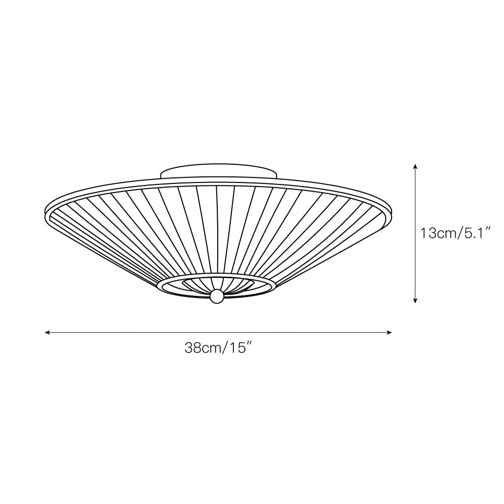 Freyza | Casoreth Pleated Fabric Fabric Ceiling Light – Bedroom Living Room